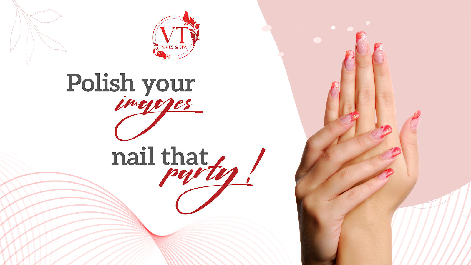 V T Nails logo